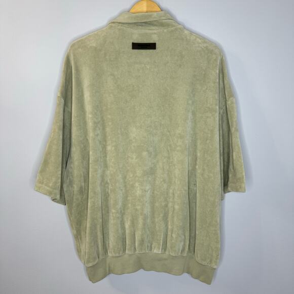 Fear Of God Essentials Velour Half Zip Pullover Short Sleeve Sweatshirt XL - Picture 13 of 15